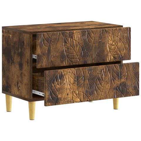 Comodino Rovere Fumo 62 x 34,5 x 48 cm Legno ingegnerizzato - Foto 2