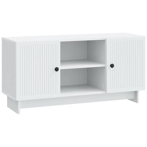 Mobile TV 102 x 34,5 x 50 cm Bianco Legno ingegnerizzato - Foto 1