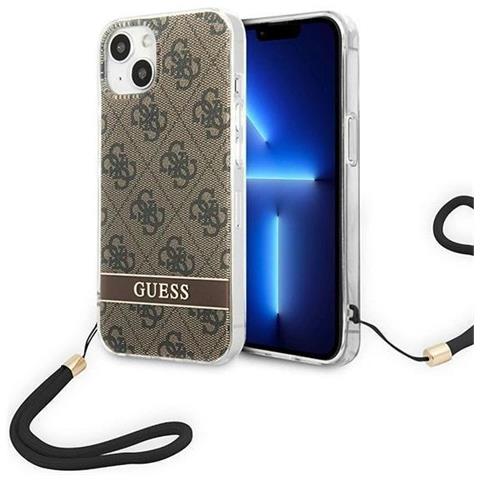 Indovina Guohcp14mh4stw Iphone 14 Plus 6.7 Marrone / Marrone Custodia Rigida 4g Con Cinturino Stampato - Foto 1