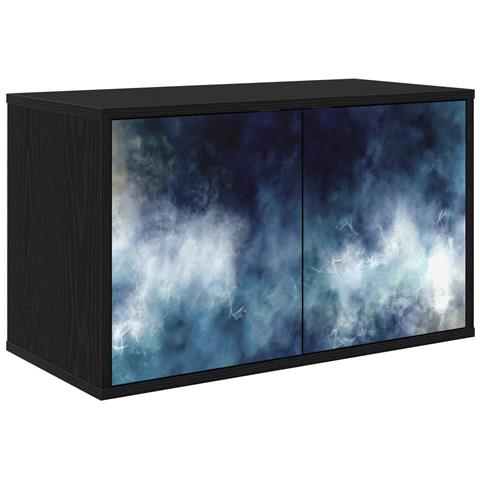 Mobile TV da Parete RAALTE 69 x 33 x 40 cm Rovere Nero - Foto 1