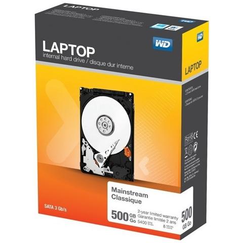 Hard Disk Interno WD Laptop Mainstream 500 GB 2.5" Sata II 3 GB / s Buffer 8 MB 5400 Rpm - Foto 2