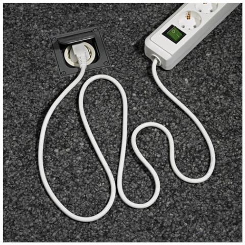 1159520400 prolunghe e multiple 3 m 6 presa (e) AC Interno Bianco - Foto 1