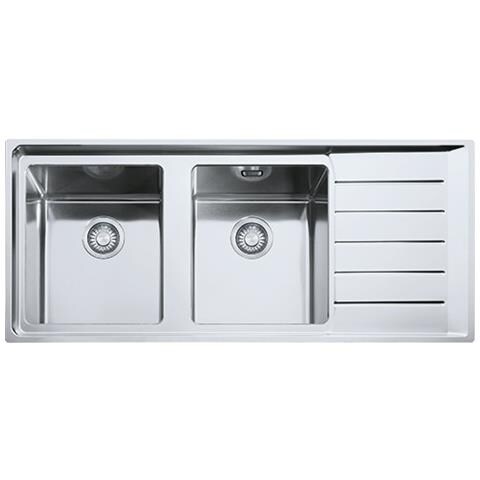 Lavello NPX621 SX 2 Vasche Gocciolatoio a Sinistra Dimensioni 116 x 51 cm Colore Inox Satinato Serie Neptune Plus - Foto 5