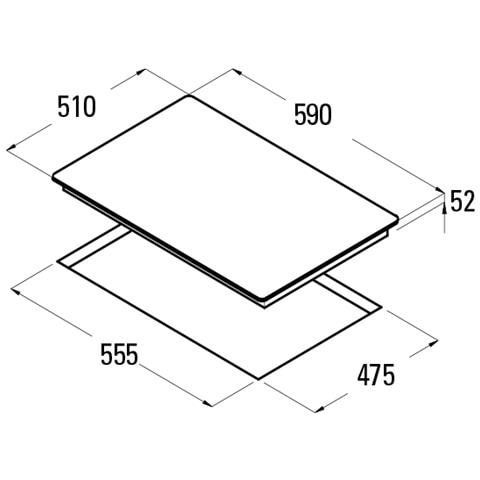 Piano Cottura S0408087 a Gas 3 Fuochi 60 cm Colore Nero - Foto 2