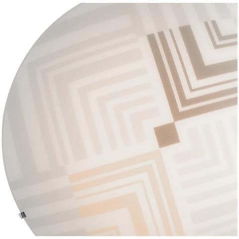 Plafoniera Moderna Vetro Bianco Decoro Frecce Soffitto Parete E27 I-seventy / pl40 - Foto 5