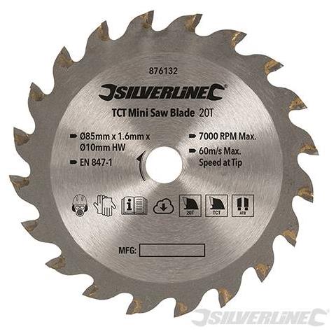Lama In Tct Per Sega Mini Foro 10 Denti 20 Silverline 85mm - Foto 1