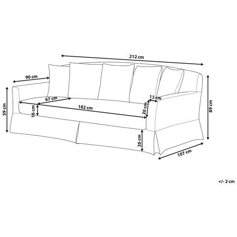 Divano A 3 Posti Grigio Scuro Sfoderabile Gilja - Foto 16