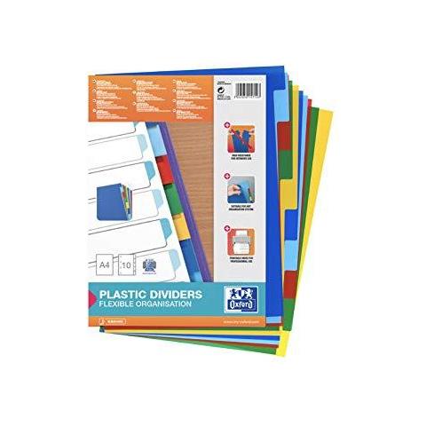 A4 Plastic 10 Parte Divisori Assortiti 1 Set - Foto 1