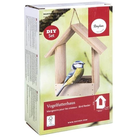 Mangiatoia Per Uccelli In Legno 20 X 10 X 25 Cm - Foto 1