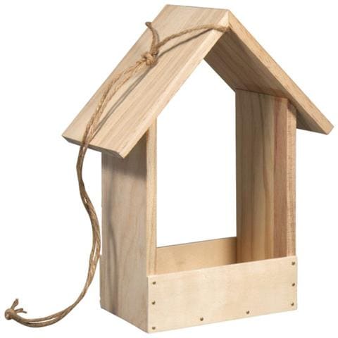 Mangiatoia Per Uccelli In Legno 20 X 10 X 25 Cm - Foto 3