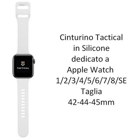 Cinturino 797 Originale Silicone Per Apple Watch 1-2-3-4-5-6-7-8-se 42 44 45mm White - Foto 2