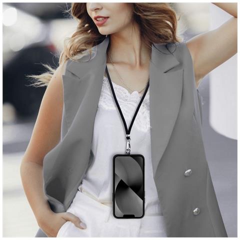 Laccio Da Collo Universale Da Inserire Nelle Cover Per Smartphone Black - Foto 5