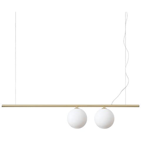 Lampada Sospensione Perline Ottone L1005xh420-2200xp150mm - Foto 1