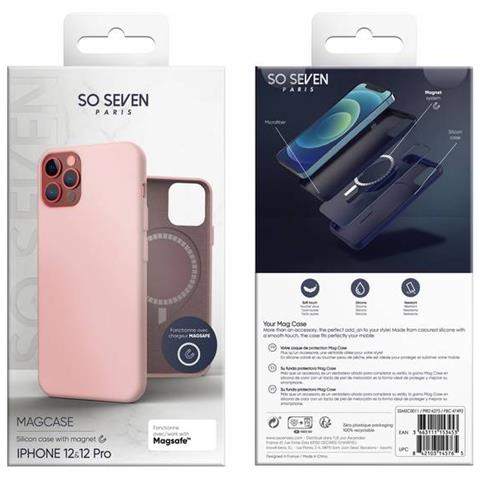 Cover Per Iphone 12/12 Pro Mag Case In Silicone, Rosa - Foto 2