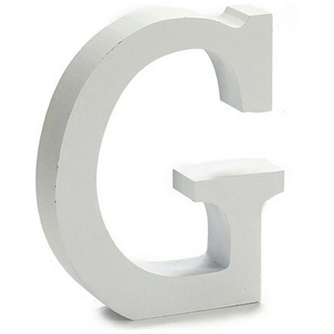 Lettera G Legno Bianco (2 X 16 X 14,5 Cm) (24 Unità) - Foto 2