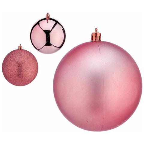 Set Di Palline Di Natale Rosa Plastica 12 X 13 X 12 Cm (6 Unità) - Foto 2