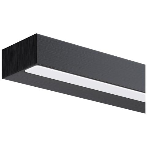 Applique Da Parete Moderno Orion Metallo Nero Acrilico 1 Luce Led 9w - Foto 2