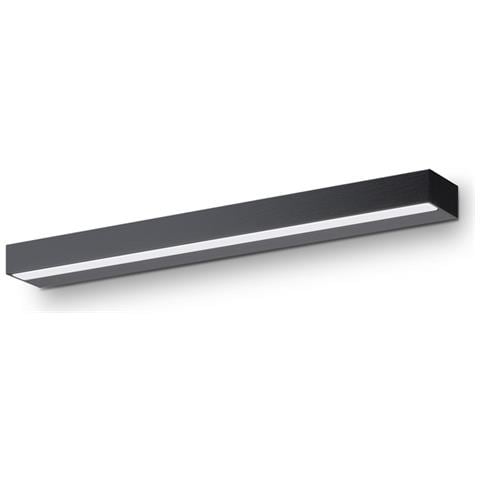 Applique Da Parete Moderno Orion Metallo Nero Acrilico 1 Luce Led 9w - Foto 3
