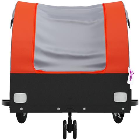 Rimorchio Da Bici Nero E Arancione 30 Kg In Ferro - Foto 10