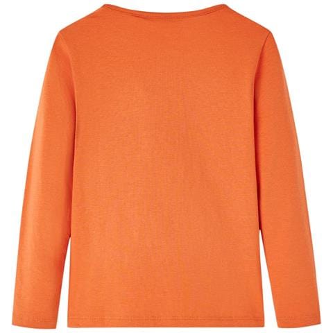 Maglietta Da Bambina A Maniche Lunghe Arancione Bruciato 140 - Foto 2