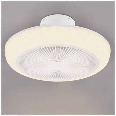 Plafoniera Lampadario Ø46 Cm Con Luce Led Effetto Stelle E Ventilatore Integrato Mjolby Trio Light - Foto 3