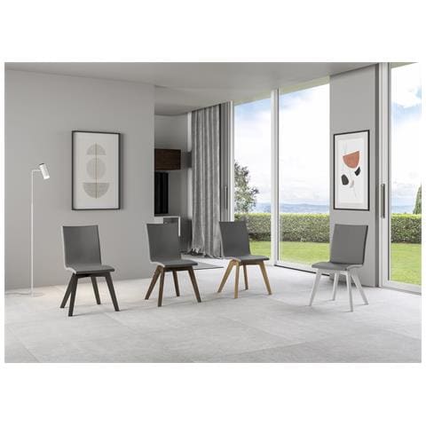 Sedia Trudy Gambe Noce Cuscino Grigio 11 - Foto 2