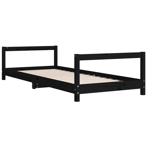 Giroletto Per Bambini Nero 90x190 Cm In Legno Massello Di Pino - Foto 3