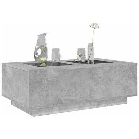 Tavolino Salotto Con Led Infinity Grigio Cemento 116x69x40 Cm - Foto 10