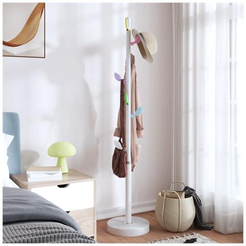 Appendiabiti Bianco 172 Cm In Ferro Verniciato A Polvere - Foto 3