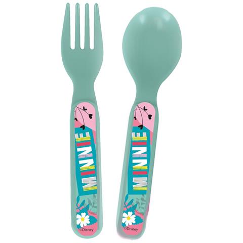 Sandwich Box Bambine Minnie Con Posate, In Plastica Senza Bpa, Lavabile E Riutilizzabile - Foto 2