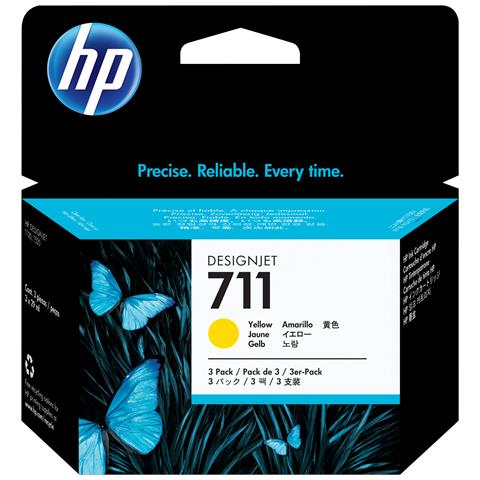 Hp Confezione Da 3 Cartucce Di Inchiostro Giallo Designjet 711 29 Ml - Foto 1