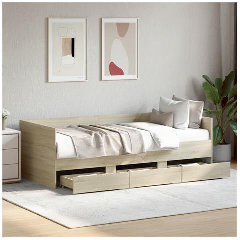 Divano Letto Con Cassetti Senza Materasso 90x190 Cm - Foto 1