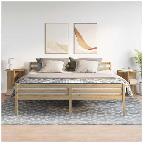 Comodini 2 Pz Rovere Artigianale 46,5x29x61cm Legno Multistrato - Foto 3