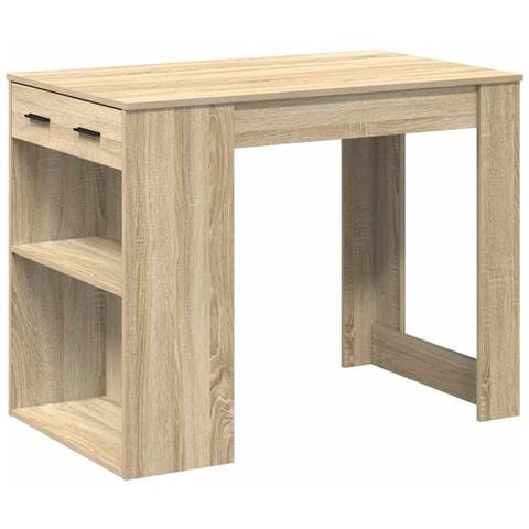 Scrivania Con Cassetto Ripiano Rovere Sonoma Legno Multistrato - Foto 2