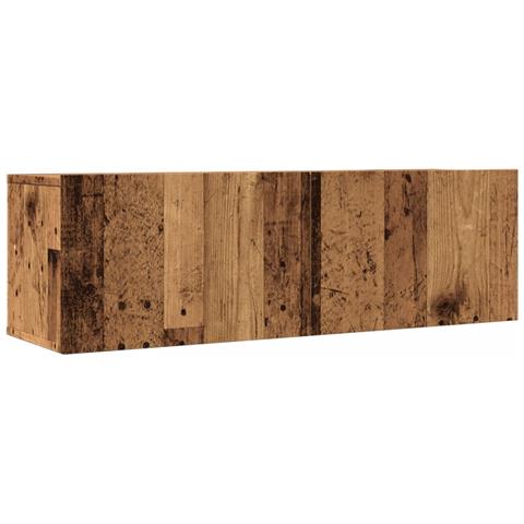 Mobili Tv A Parete 2pz Legno Antico 100x30x30 Cm - Foto 2