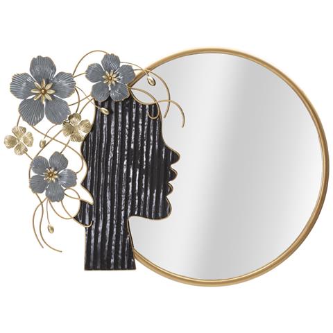 Specchio Con Cornice Viso 10 - Multicolore - Metallo - 81,9x7x61 Cm - Foto 1