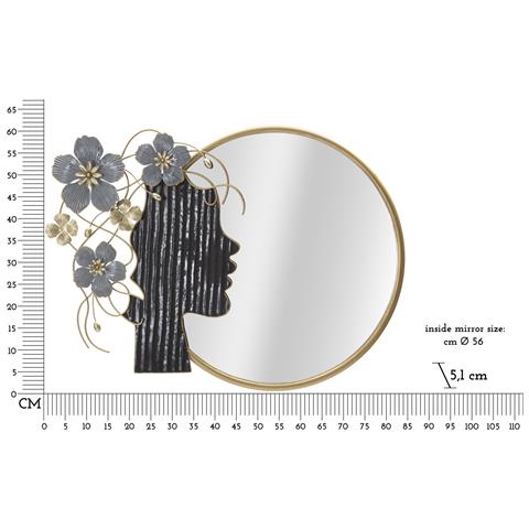 Specchio Con Cornice Viso 10 - Multicolore - Metallo - 81,9x7x61 Cm - Foto 6