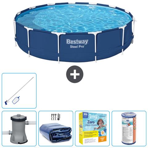 Piscina Fuori Terra - In Giro - 396x84 Cm - Blu - Include Accessori Coordinati Cb20 - Foto 1