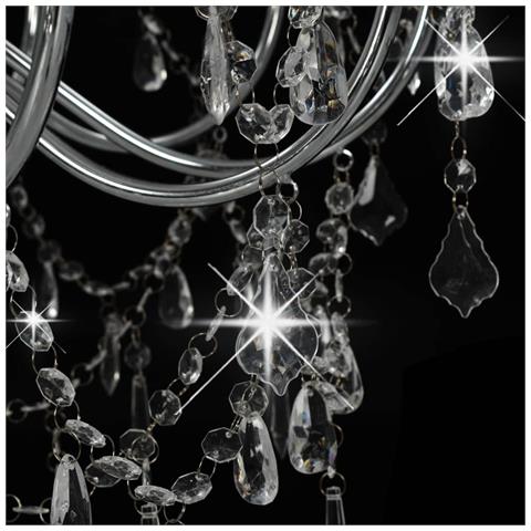 Lusso Casadino - Lampadario Con Perline Argento 12 Lampadine E14 - Foto 7