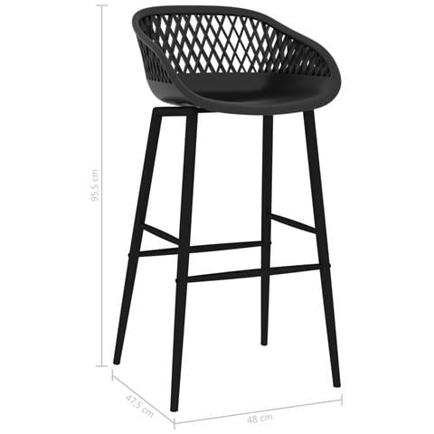 Sedie Da Bar 4 Pz Nere - Foto 7