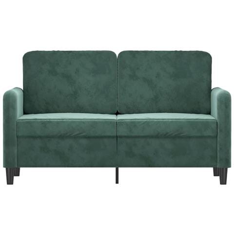 Lusso Casadino -  Divano A 2 Posti Verde Scuro 120 Cm In Velluto - Foto 2
