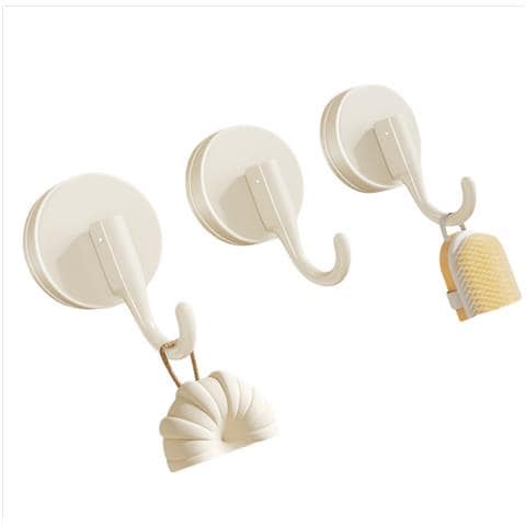Confezione Da 3 Ganci A Ventosa Senza Traccia Beige - Foto 1