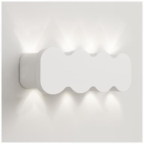Applique Da Muro 8 Led Lampada A Parete Bianco Con Luce Bianco Freddo 21x8x3cm - Foto 1