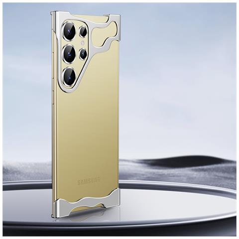 Elegante Custodia In Metallo Argentato + Pellicola Per Obiettivo Per Samsung S25 Ultra - Foto 2