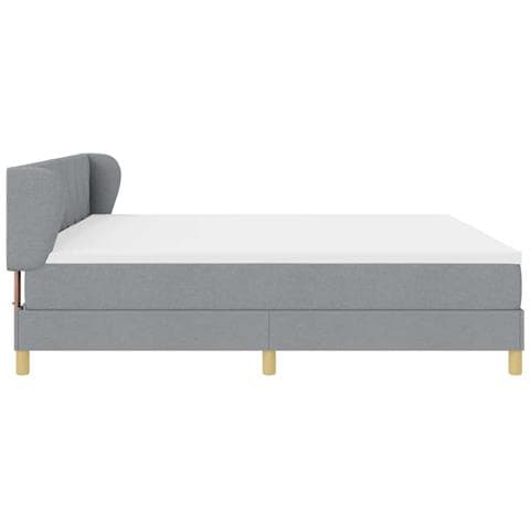 Letto a molle con materasso crema 90x200 cm Grigio chiaro - Foto 9