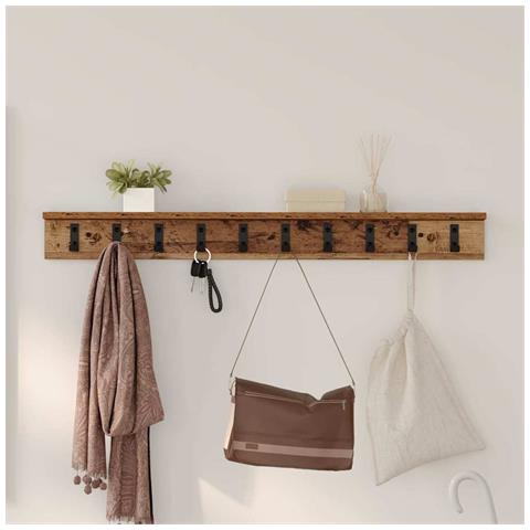 Appendiabiti a muro Legno vecchio 100 x 10.5 x 10.5 cm - Foto 2