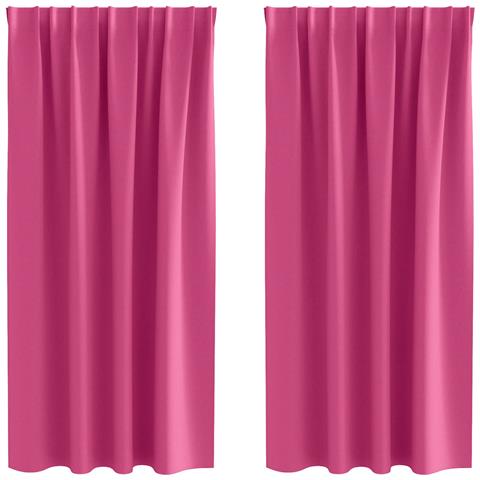 Tende con tende 2 pcs Rosa Vivo 175x140cm Poliestere - Foto 1