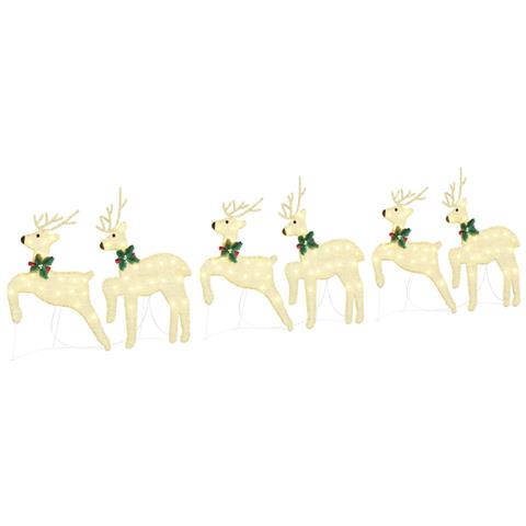 Renne LED 6 pcs Oro Tessuto - Foto 1