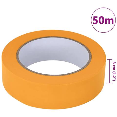 Nastri Adesivi per Pittori 24 pcs Giallo 30mm x 50m Carta - Foto 8