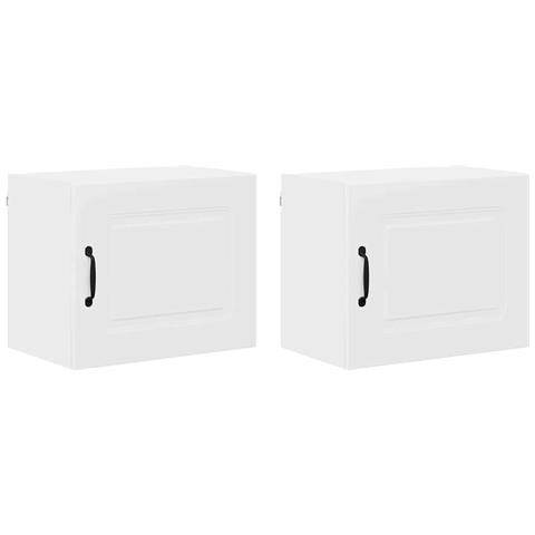 Pensile cucina 2 pcs Bianco 50 x 31 x 40 cm Legno multistrato - Foto 1